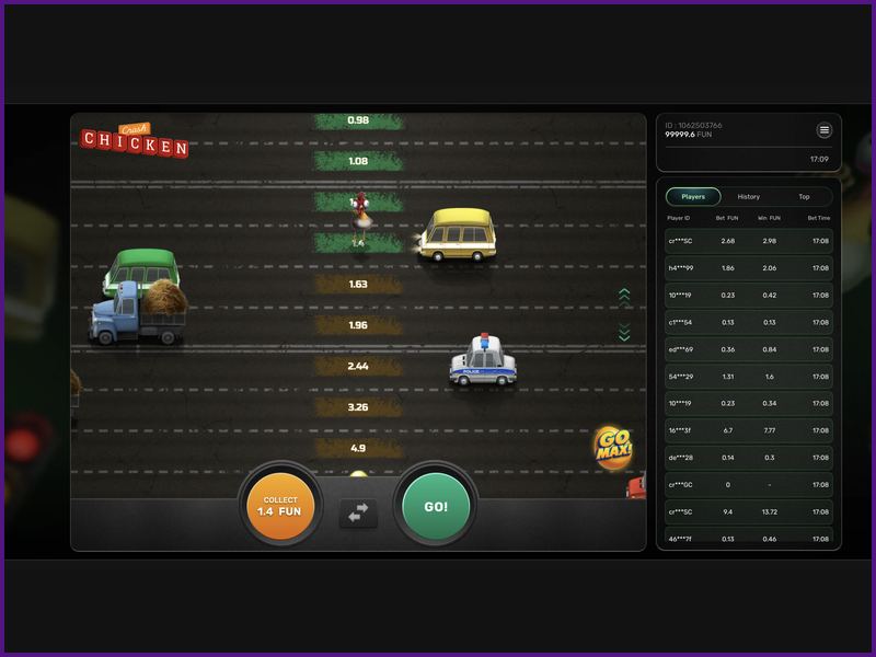 The Random Number Generator and the Reliability of Chicken Crash