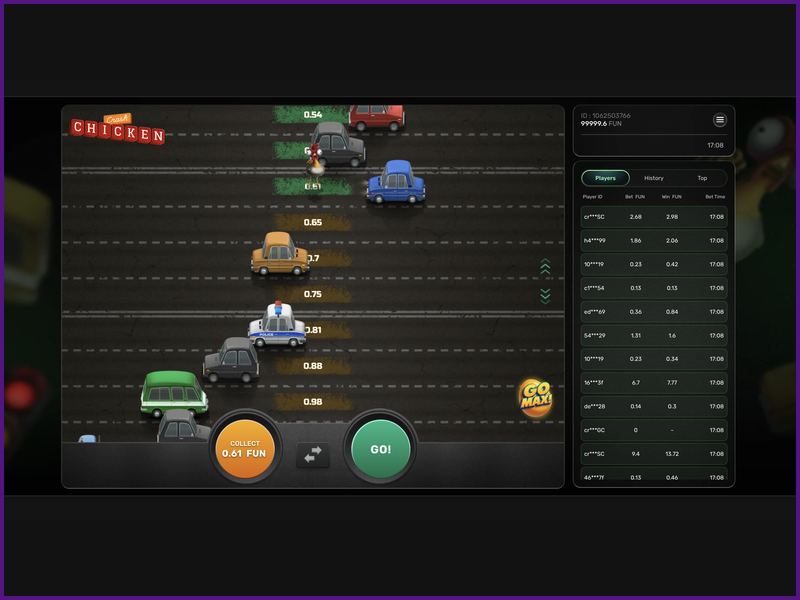 Chicken Crash Gameplay Design and Interface