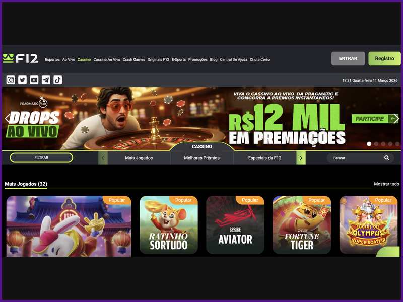 Version mobile et interface responsive de F12bet