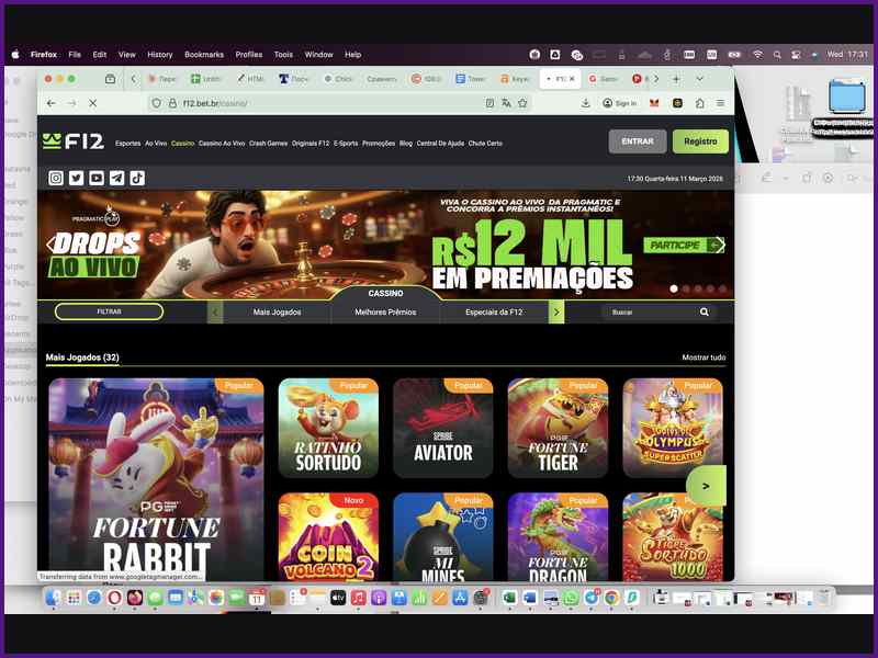 Procédure d'inscription sur F12bet