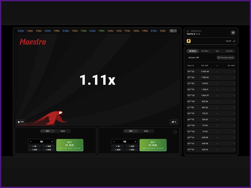 Procedure and Phases of a Game Round