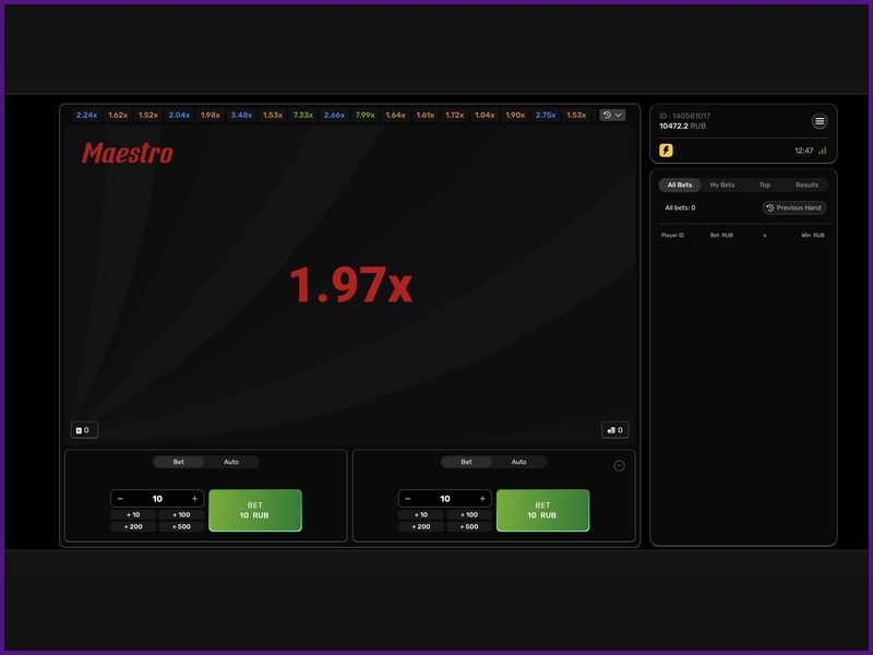 Maestro Betting Modes and Odds Ranges
