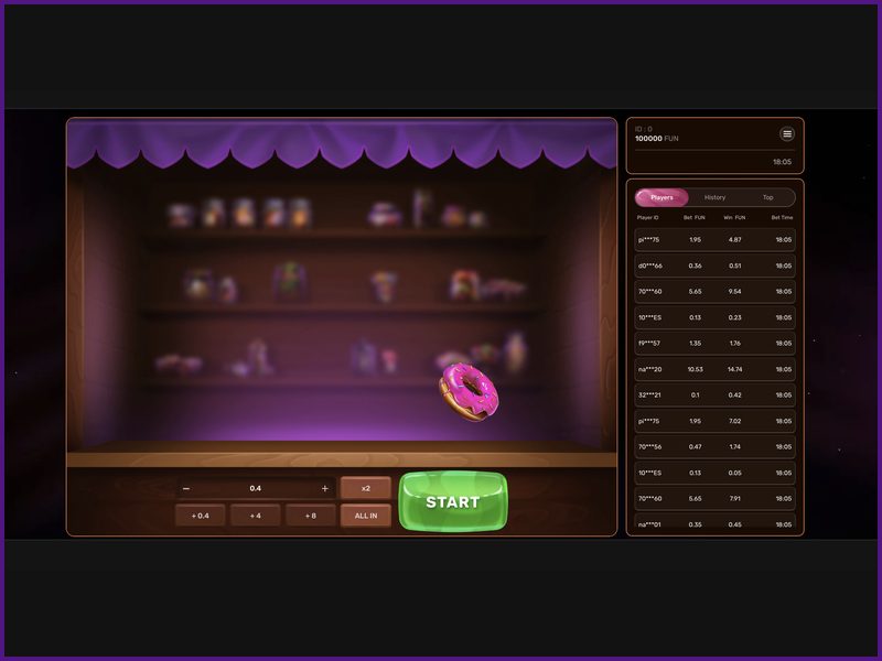 Option to play for free without using real money