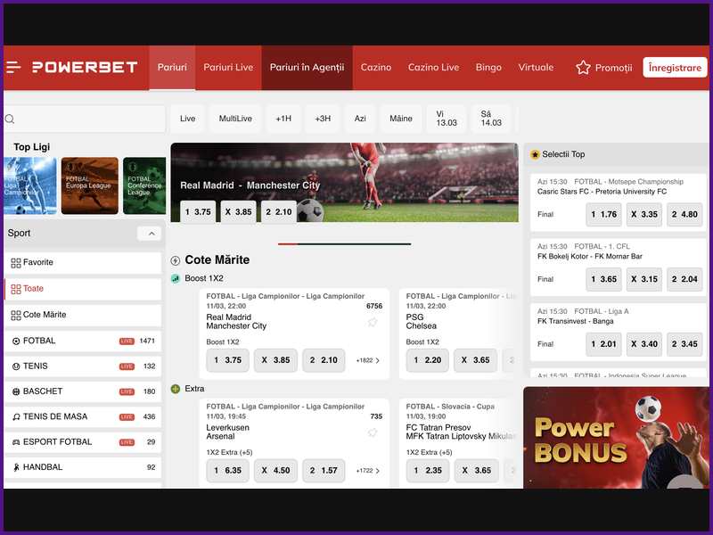 Interface adaptative et version mobile de PowerBet