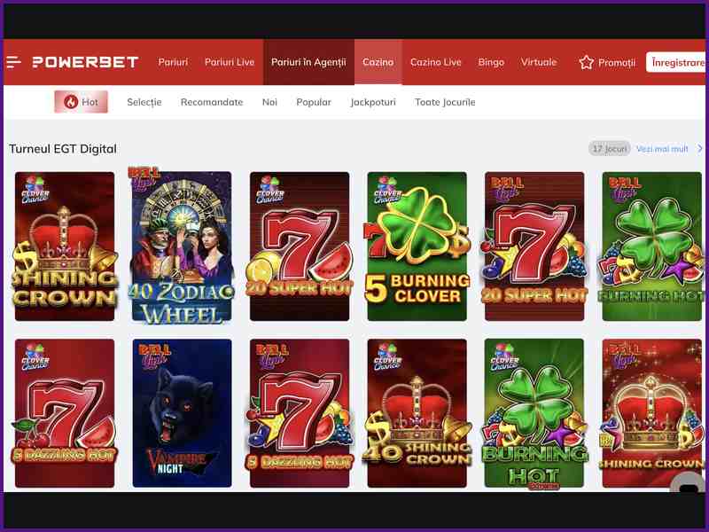 Structure et fonctionnalités du casino PowerBet